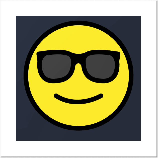 Sunglasses Emoji Wall Art by Quotes2Wear